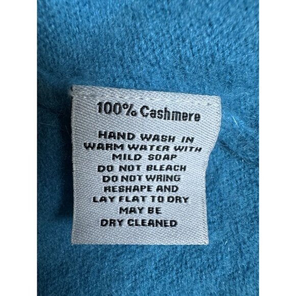 Claudia Nichole 100% Cashmere Sleeveless Sweater Tank Turquoise L - Picture 5 of 5